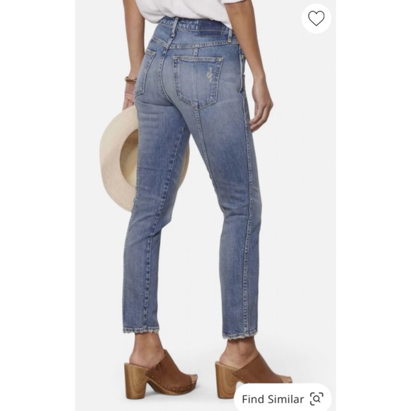 AMO Seamed Chelsea High Rise Slim Fit Long Denim Jeans Deeply, size 25 - Picture 3 of 14